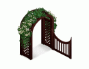 Clickable Dark Floral Trellis Gate NY2022