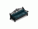 Dark Teal Gothic Patio Bench BN2025